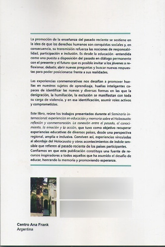 Imagen 2 de 4 de Experiencias Sobre Educación Y Memorias Sobre El Holocausto
