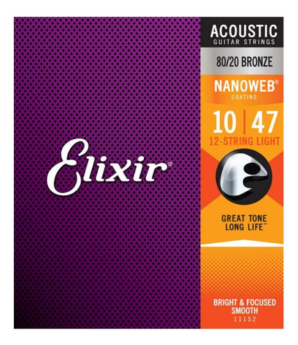 Elixir® Cuerdas Para Docerola Nanoweb 10-47/12 Octavadas Env