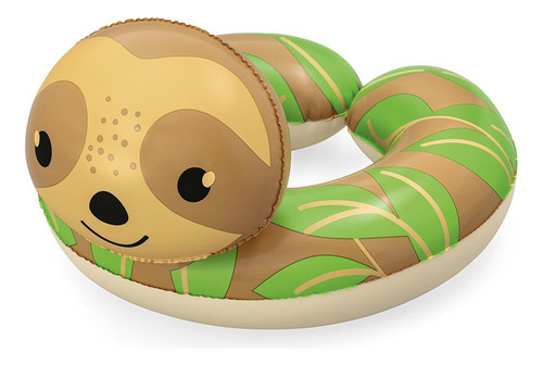 Salvavidas Infantil Inflable Diseño De Animalitos Color Marrón