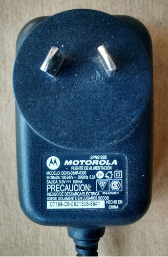 Cargador Motorola Dch3-05ar-0300 Mini-usb 5v 550ma