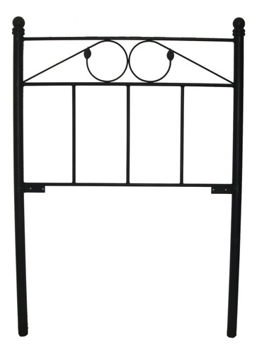 Respaldo De Cama En Hierro Forjado P/sommier 80cm Recto