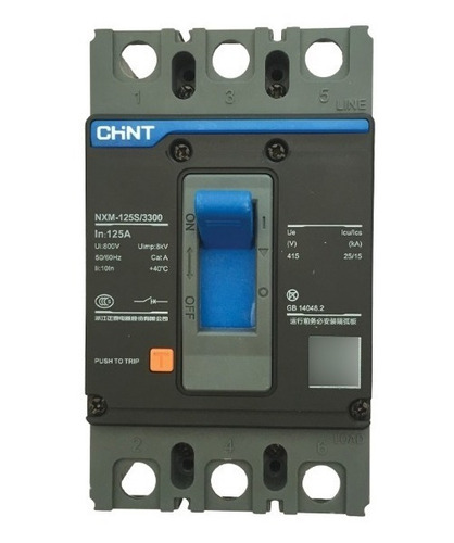Interruptor 3x 160a Automático Compacto Chint -25ka Nxm-160s