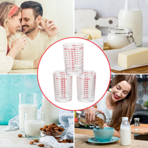 Tazas Medidoras De Vidrio, 3 Unidades, Tazas Medidoras Gradu