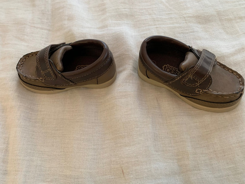 Zapatos Bebé 19 Marrones Con Velcro Impecables (Usado)