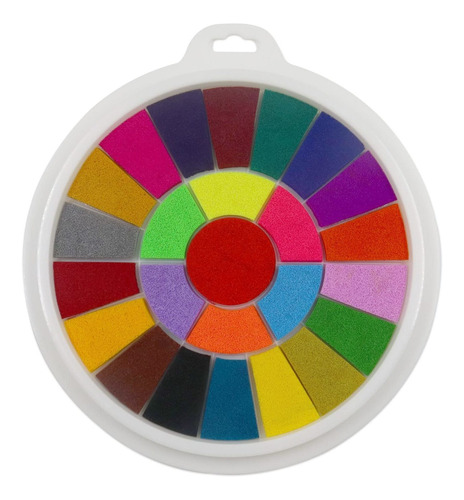Almohadilla Tinta Arcoiris 25 Color Lavabl Para Sello Goma
