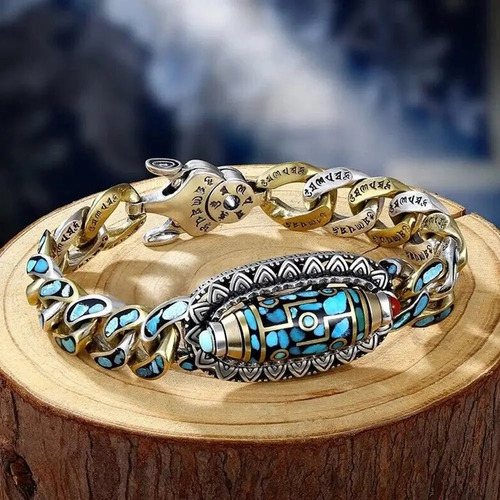 Pulsera Budista Tibetana Con Amuleto De Protección De Buena