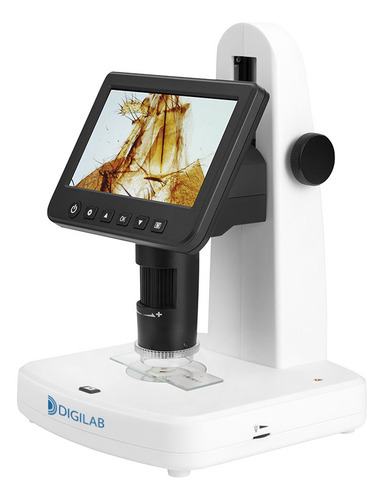 Microscópio Polarização Digital Fhd Tela De 5 Polegadas - Câmera 12 Megapixels - Modelo Ideal para utilizar o filtro de polarização, com preço baixo e eficiência. 12 Meses de Garantia - Digilab