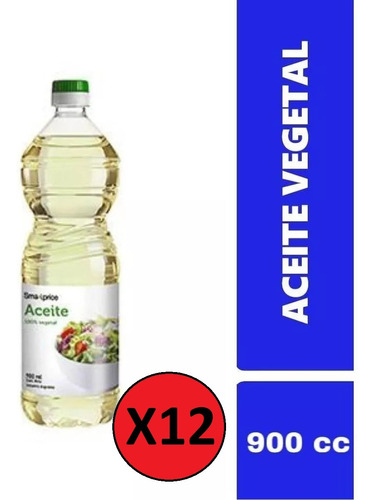 Aceite Vegetal 900 Ml  Pack 12, Buena En Cocina