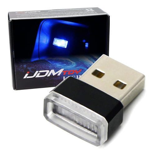 Kit Miniatura Iluminacion Para Interior Coche Usb Azul