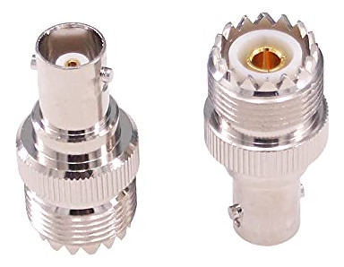 Pack De 2 Adaptadores Bnc F A Uhf F So-239 Conectores Rf