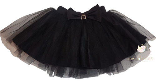 Imagem 1 de 4 de Saia Infantil Menina Tutu Preta Yoyo .ale.