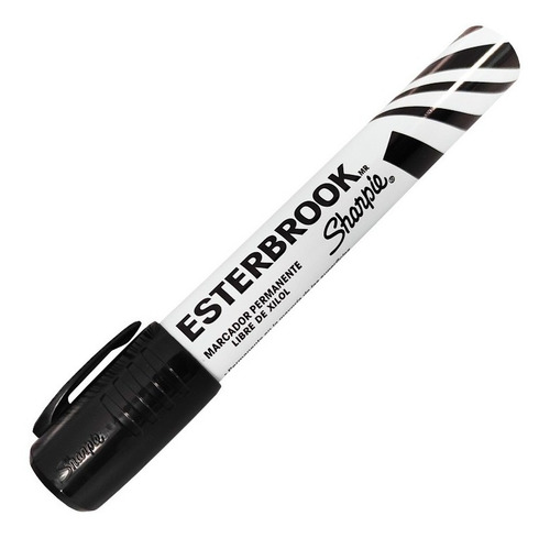 Marcador Permanente Esterbrook Negro Punta Cincel 12 Pzs