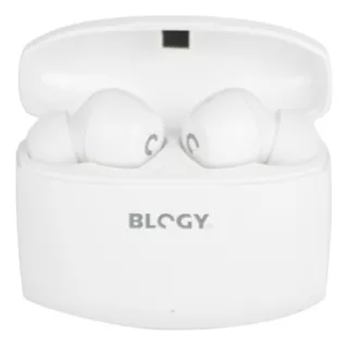 Audifonos Inalámbricos Bluetooth Con Estuche Blogy Bco Ubn50 Color Blanco