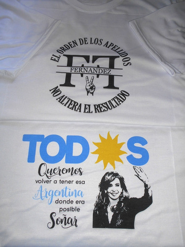 Imagen 7 de 10 de Remeras Alberto Fernandez Cristina Kirchner Frente De Todos
