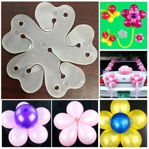 10 Clips Para Armado De Flores Con Globos Grande