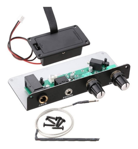 Captador + Eq P/ Violão Vazado C/ Saída Para Fones - Hs1000