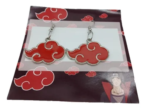 Aritos Aros Nube Akatsuki Naruto Shippuden Itachi Metal MercadoLibre