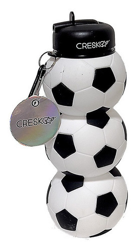 Botella Agua Pelota Futbol C/tapa Int Ck277 Cresko Color Negro Fútbol