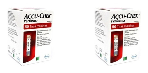 Tiras Reactivas Accu Chek Performa 2 Cajas X 50 (100 Tiras)