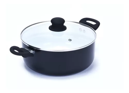 Cacerola Olla Antiadherente Tapa Vidrio Carol 24 Cm