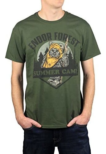 Camiseta Gráfica Star Wars Endor Forest Summer Camp Ewok Bat