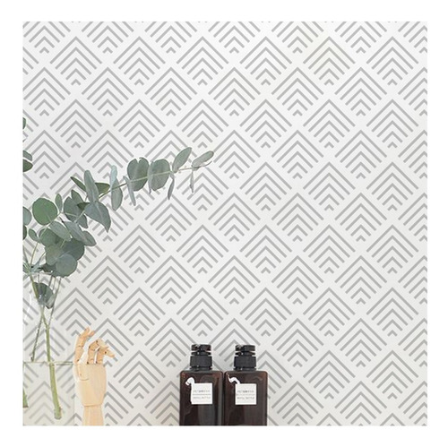 Imagen 1 de 5 de Plantilla Decorativa Angulos G F 60x85 Stencil Vinil