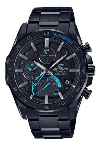 Reloj Casio Slim Solar Pvd Negro Hombre Original