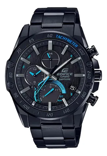 Reloj Casio Slim Solar Pvd Negro Hombre Original Cuotas sin inter s