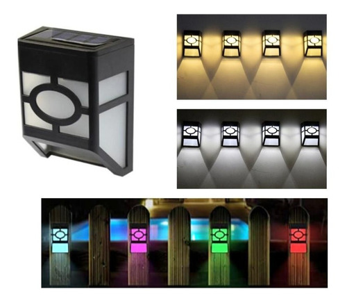 Lampara Solar Led Luz Para Exteriores Farol De Pared