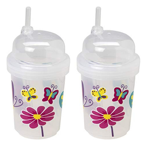 Nuspin Kids - Vaso Para Sorber De Paja Zoomi De 8 Oz, Estilo