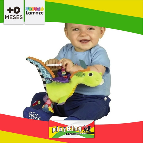 Imagen 2 de 9 de Lamaze Dragon Colgar Vibracion Y Texturas L27565b Playking