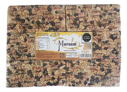 Alegria De Cacahuate Grande Marsam Con Miel 12 Piezas