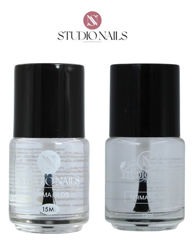 Esmalte Brillante Para Uñas. Permagloss 15ml. Studio Nails Color Transparente