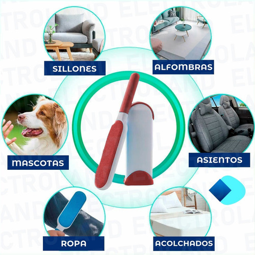 Imagen 6 de 10 de Cepillo Quita Pelos Saca Pelusa Para Mascotas Perro Gato