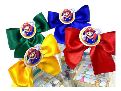 Imagem 5 de 5 de Lembrancinha Personalizada Dominó Madeira Super Mario 10 Un