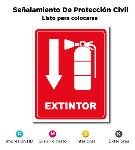 Señalamiento Letrero Extintor 20 X 25 Cm Esencial Extintor