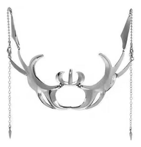 (b) Máscara Gótica Cyber Punk Irregular Color Plata Hollow W