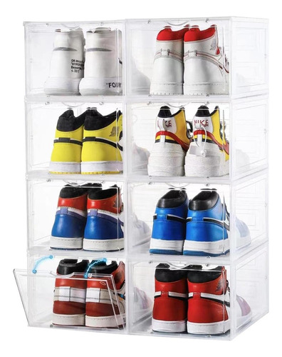 Caja Organizadora De Zapatos Set X2 Banhaus Apilable Premium