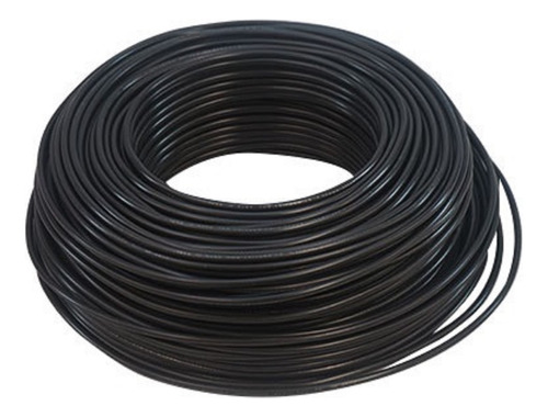 Rollo Cable Eléctrico Cal 10 Thw 100 Metros Negro Negro