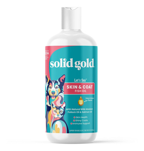 Aceite De Pescado De Oro Solido Para Perros Y Gatos - Aceite