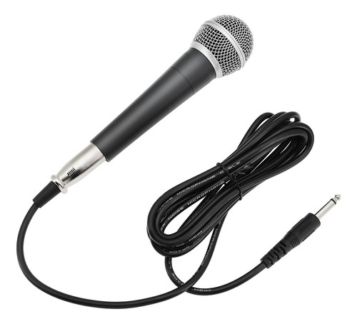 Micrófono De Karaoke Cardioide, Dinámico Y Profesional Color Negro