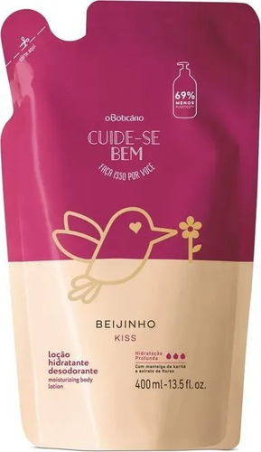 Refil Loção Hidratante Cuide-se Bem Beijinho 400ml Beijinho