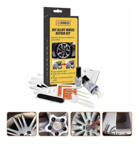 Kit Repara Llanta Aleación De Auto Vehiculo Plateado G3