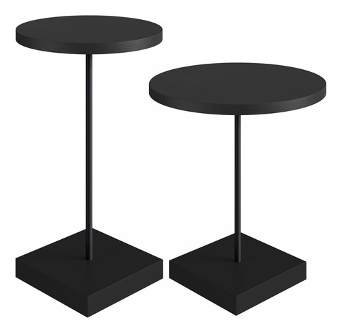 Mesa De Centro Conjunto 2 Peças Nero/preto 27980