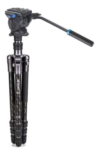 Imagen 3 de 10 de Tripode Benro Carbono Fbat24 168cm + Cabezal S4 Video Fluido
