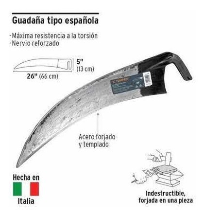 Guadaña Truper Tipo Española S/mango 26 Gtx-26