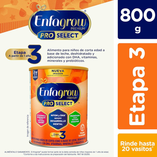 Enfagrow Pro Select fórmula infantil etapa 3 lata 800g