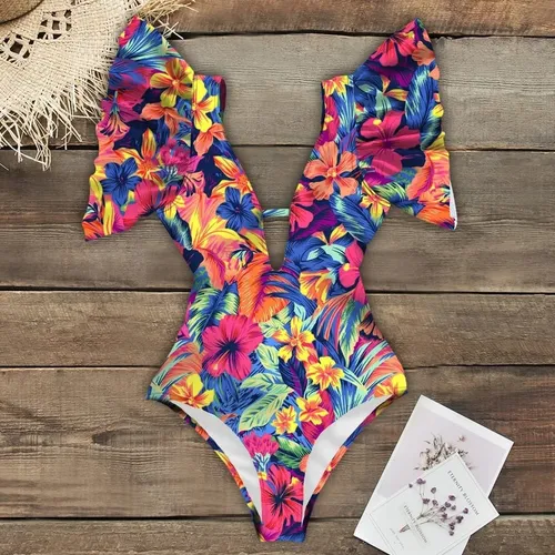 Traje de baño online completo con olanes