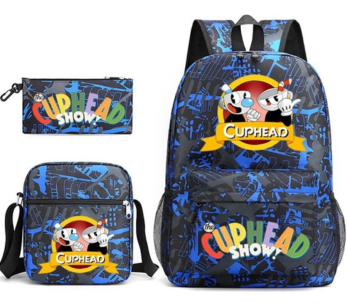 Set De Mochila Creativa De Cuphead De Moda, 3 Piezas