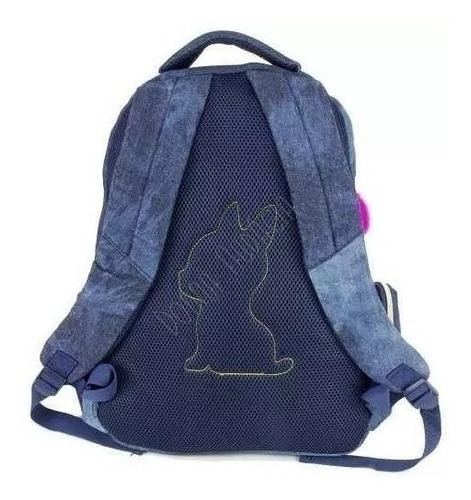 Imagem 5 de 8 de Kit Mochila Escolar Rebecca Bonbon Jeans Rb2055 + Estojo